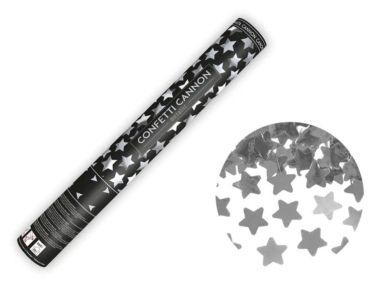 Cannone spara coriandoli con stelle, 40 cm
