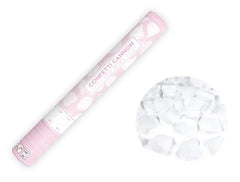 Cannone spara-coriandoli che spara petali di rosa, 40 cm, bianco