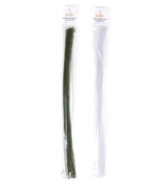 Cf 50 steli per fiori 18 bianchi - decora