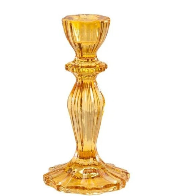 Candelabro in vetro cm 8x15,3 ambra