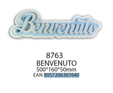 Scritta benvenuto 500x160x50 mm in polistirolo