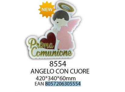 Angelo con cuore prima comunione 420x340x40 mm