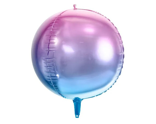 Palloncino in foil ombre ball, viola e blu, 35 cm