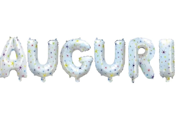Mylar kit festone auguri con stelle 14"