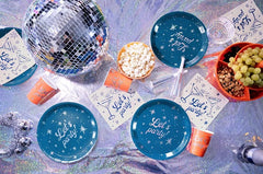 Piatti "festeggiamo!", 23 cm, blu navy (1 confezione / 6 pezzi)
