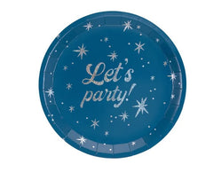 Piatti "festeggiamo!", 23 cm, blu navy (1 confezione / 6 pezzi)