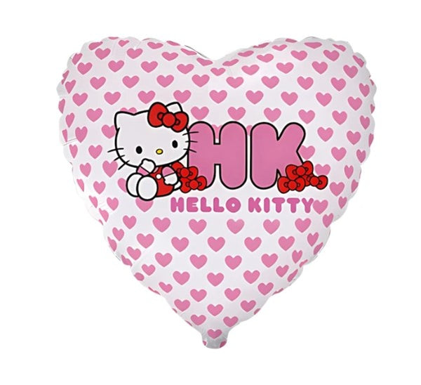Palloncino foil cuore hello kitty cuoricini 18" – 45 cm