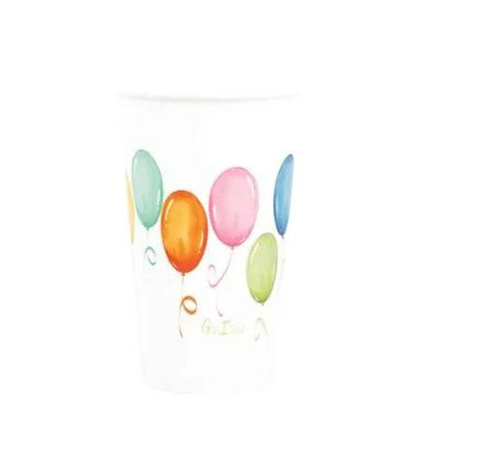 Bicchieri 250 cc. birthday balloons 8 pz