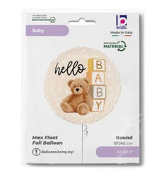 Palloncino foil tondo 18" hello teddy