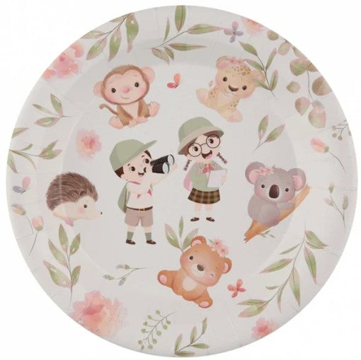 Piatto carta 22 cm piccoli esploratori 10 pz