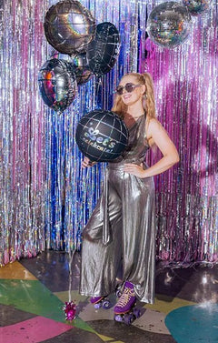 SET DI PALLONCINI IN LAMINA METALLICA DISCO BALLS, 35 CM, MISTI