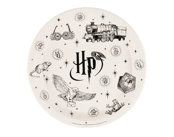 Piatti di carta di harry potter, 23 cm, beige