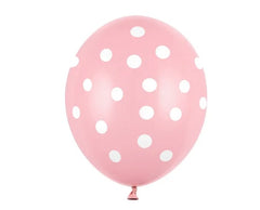 Palloncini 30 cm, pois, (1 confezione / 6 pezzi)