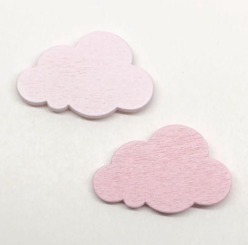 Set 12 nuvolette rosa con molla