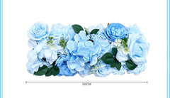 Pannello floreale azzurro con rose e ortensie – 50 cm
