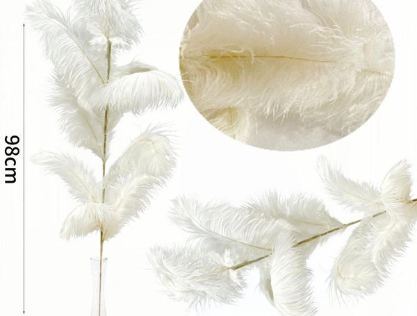 Ramo decorativo piume artificiali – h 98 cm