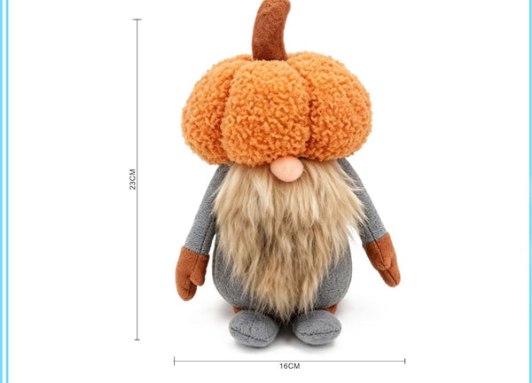 Folletto autunnale con cappello zucca – h 23 cm