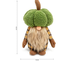 Folletto autunnale con cappello zucca verde – h 24 cm