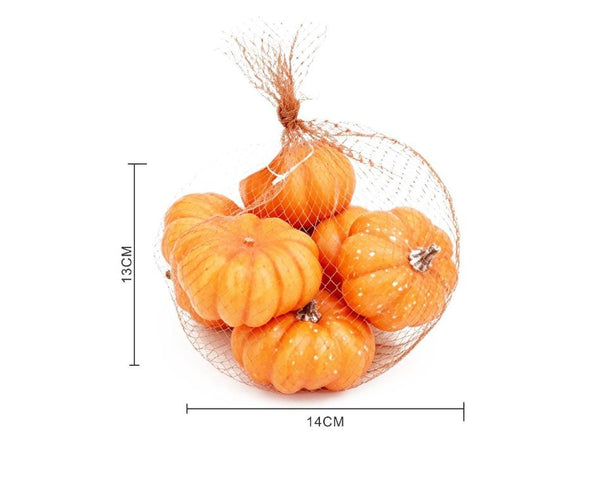 Set mini zucche decorative autunnali – arancione