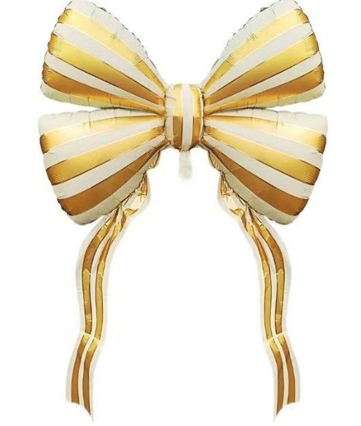 FIOCCO DECORATIVO GIGANTE ORO E BIANCO – 108 × 156 CM