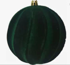 PALLINA IN POLISTIROLO VELLUTO VERDE D. 8 CM