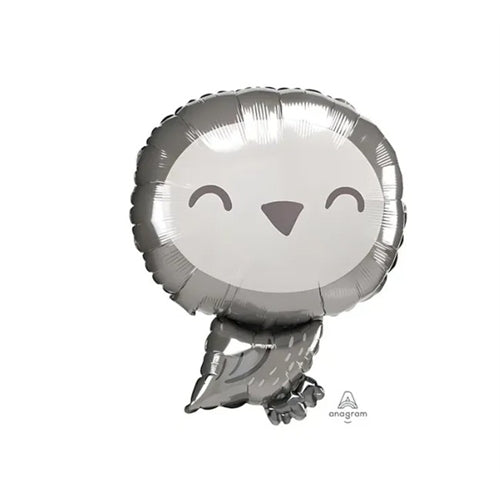 Mylar gufo grigio 19"