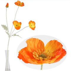 Fiore di papavero h. 50 cm