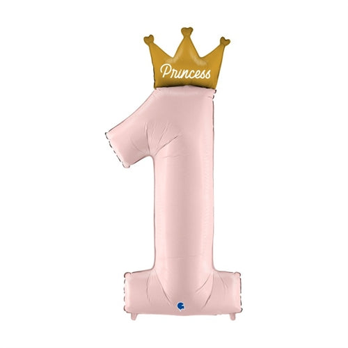 Mylar primo compleanno principessa 46"