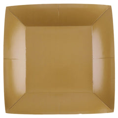 Piatti quadrati oro – 23 × 23 cm – 10 pz