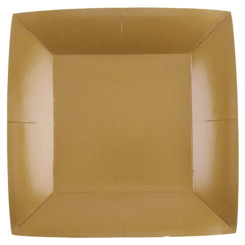 Piatti quadrati oro – 23 × 23 cm – 10 pz
