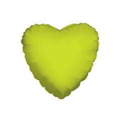 Mylar cuore verde lime 18"