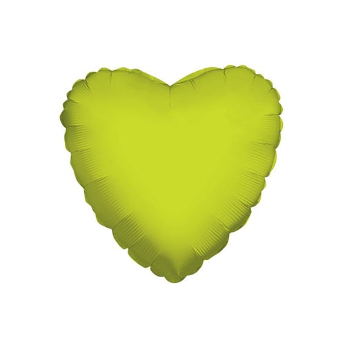 Mylar cuore verde lime 18"