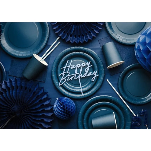 Bicchieri di carta, blu scuro, 250 ml (1 confezione / 6 pezzi)