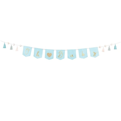 Striscione "oh baby" con nappe, 2,5 m,