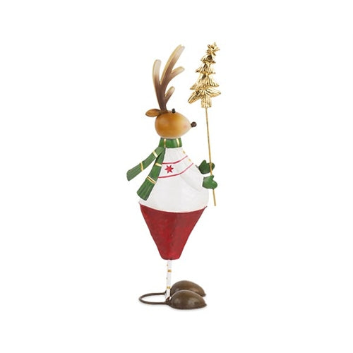 Renna con albero latta h.380 mm