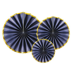 Rosette decorative, blu navy (1 confezione / 3 pz.)