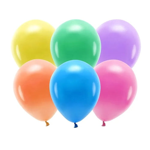Palloncini ecologici 26 cm pastello, mix (1 confezione / 10 pezzi)