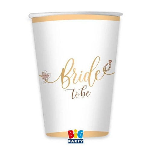 Bicchieri 200 cc bride to be 8 pz
