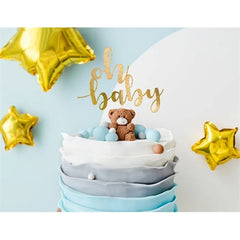 Decorazione per torta oh baby, oro rosa, 25 cm