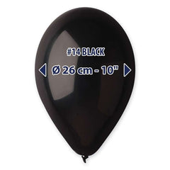 Palloncino 10" g90 nero #014 gemar 100pz
