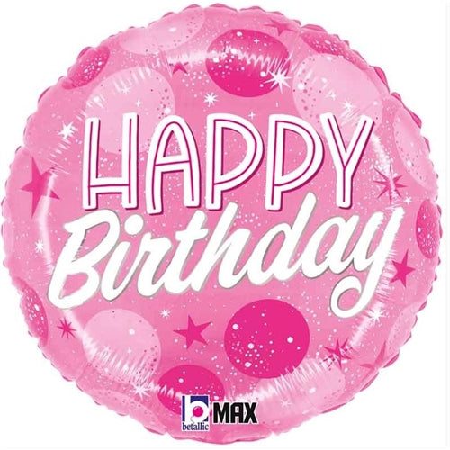 Palloncino 18" happy birthday confetti