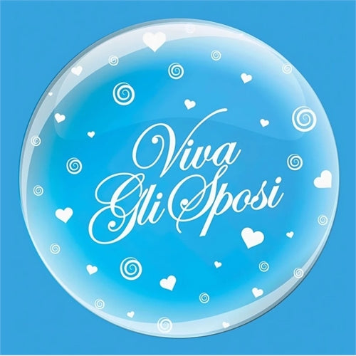Deco b-loon 36" viva gli sposi stampa bianca 1 pz