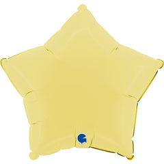 Palloncino foil stella giallo opaco 18"