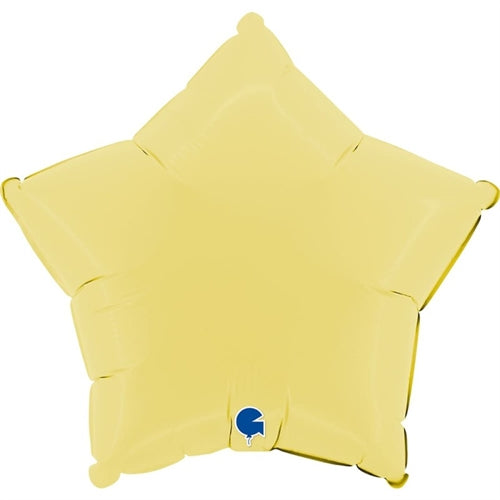 Palloncino foil stella giallo opaco 18"