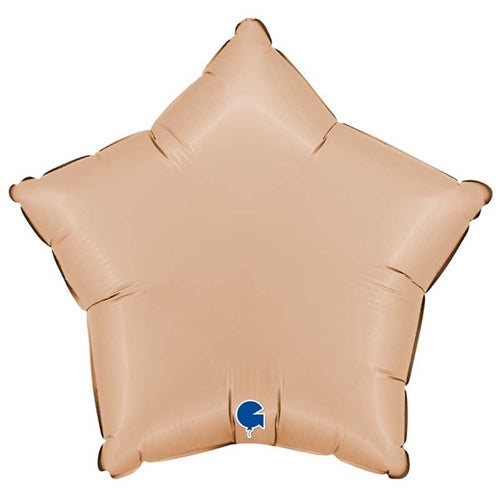 Mylar cuore 18" cipria satinato