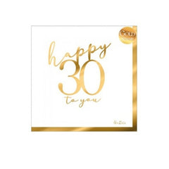 Tovaglioli 30-40-50-60 anni 33x33 cm 16 pz