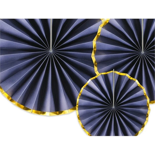 Rosette decorative, blu navy (1 confezione / 3 pz.)