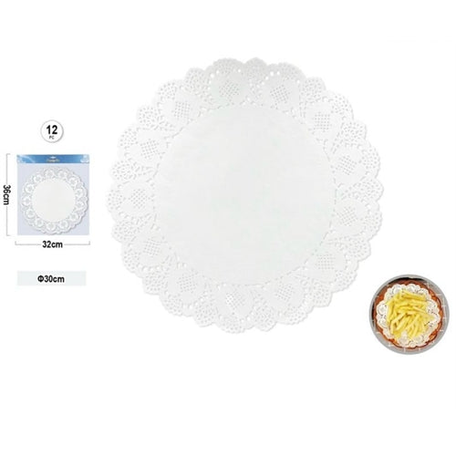 Carta per torta diam. 30 cm 12 pz
