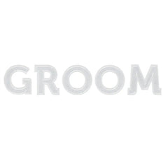 Toppa termoadesiva groom, bianca, 30x6cm