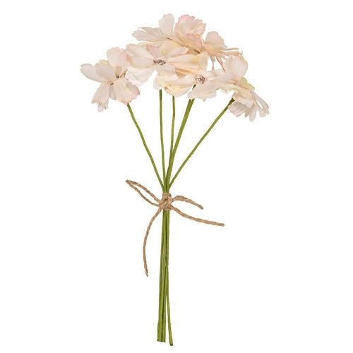 Mazzetto fiorellini decorativi rosa cipria h. 20 cm